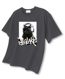 TI.GLAKE（ティーグレイク）の「ドンボドルミキャット オーバーサイズ 半袖Tシャツ ダークグレー（Tシャツ/カットソー）」