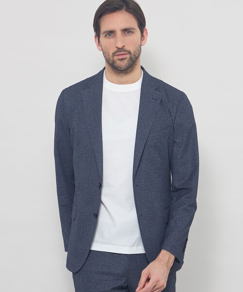 MACKINTOSH LONDON(マッキントッシュ ロンドン)の「【BREASY JACKET】トリコットプリントセットアップジャケット(テーラードジャケット・メンズ・グレー系その他/ブルー・38/40/36)」の2枚目の写真