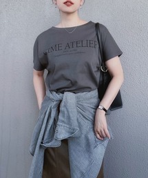 【身体のラインを拾わない◎秋色追加!】シルクタッチスムースドルマンアソートプリントTシャツ