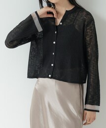 GALLEST（ギャレスト）の「シアーフレアスリーブカーディガン【接触冷感】（カーディガン/ボレロ）」