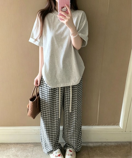 MAISON DE THERESE（メゾン ド テレーズ）の「アソートイージーワイドパンツ　ストライプアソートイージーワイドパンツチェック柄（その他パンツ・レディース・ホワイト/イエロー/ブルー系1/ブルー/ブルー系2/ブラック/サックスブルー・M）」の17枚目の写真
