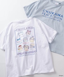 【75】【CHIIKAWA/ちいかわ】発泡プリント スイカ割り/ピースサイン Tシャツ