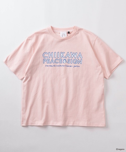 make a ray!(メイク ア レイ!)の「【75】【CHIIKAWA/ちいかわ】発泡プリント スイカ割り/ピースサイン Tシャツ(Tシャツ/カットソー・レディース・ピンク/ホワイト系その他/ホワイト/ピンク系その他/サックスブルー/ブルー系その他・M/S)」の12枚目の写真