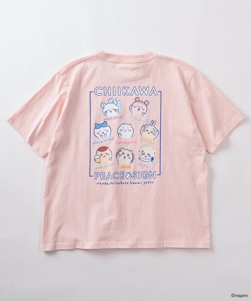 make a ray!(メイク ア レイ!)の「【75】【CHIIKAWA/ちいかわ】発泡プリント スイカ割り/ピースサイン Tシャツ(Tシャツ/カットソー・レディース・ピンク/ホワイト系その他/ホワイト/ピンク系その他/サックスブルー/ブルー系その他・M/S)」の13枚目の写真