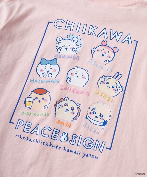 make a ray!(メイク ア レイ!)の「【75】【CHIIKAWA/ちいかわ】発泡プリント スイカ割り/ピースサイン Tシャツ(Tシャツ/カットソー・レディース・ピンク/ホワイト系その他/ホワイト/ピンク系その他/サックスブルー/ブルー系その他・M/S)」の15枚目の写真
