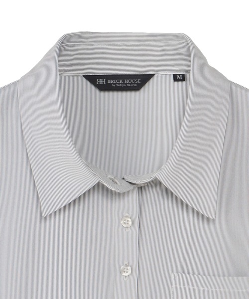 TOKYO SHIRTS（トウキョウシャツ）の「半袖ポロシャツ レディース（ビジネスシャツ・レディース・グレー・M/L/LL/XL）」の3枚目の写真