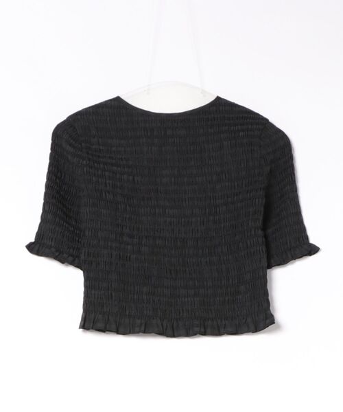 CLANE(クラネ)の「CLANE SHIRRING HALF SLEEVE BLOUSE(シャツ/ブラウス・レディース・その他/ブラック/オフホワイト・2/1)」の11枚目の写真