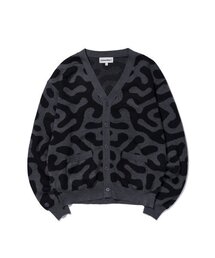 PATTERN CARDIGAN CHARCOAL