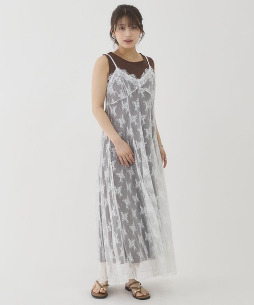 archives(アルシーヴ)の「【コーデが即完成する万能SETワンピ】レースフレアキャミOP×ノースカットリブOPSET(ワンピース・レディース・ブラウン/チャコールグレー・MEDIUM)」の19枚目の写真