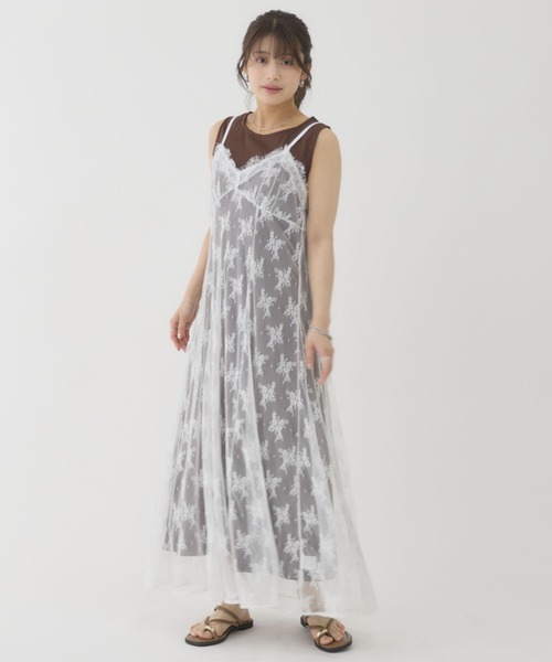 archives(アルシーヴ)の「【コーデが即完成する万能SETワンピ】レースフレアキャミOP×ノースカットリブOPSET(ワンピース・レディース・ブラウン/チャコールグレー・MEDIUM)」の18枚目の写真