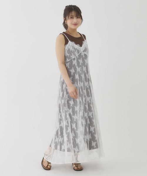 archives(アルシーヴ)の「【コーデが即完成する万能SETワンピ】レースフレアキャミOP×ノースカットリブOPSET(ワンピース・レディース・ブラウン/チャコールグレー・MEDIUM)」の17枚目の写真