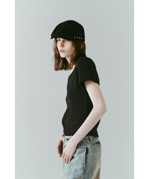 Knuth Marf（クヌースマーフ）の「layered crewneck tee（Tシャツ/カットソー・レディース・ブラウン/ホワイト/ドット/ネイビー・FREE）」の11枚目の写真