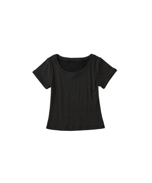Knuth Marf（クヌースマーフ）の「layered crewneck tee（Tシャツ/カットソー・レディース・ブラウン/ホワイト/ドット/ネイビー・FREE）」の5枚目の写真