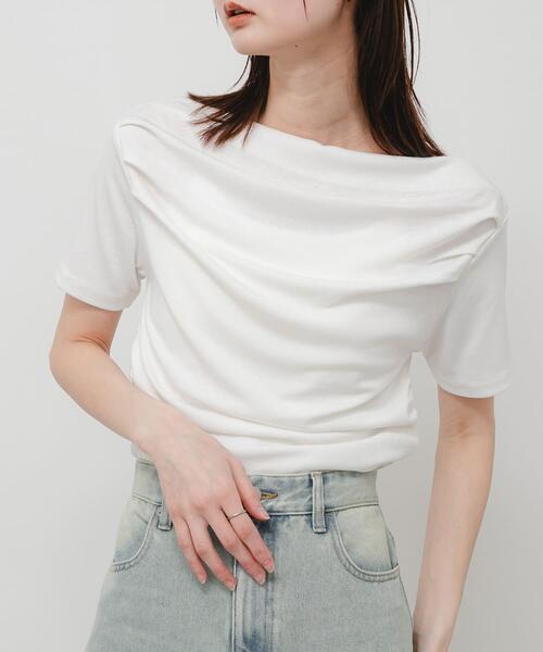 セール】シアードレープトップ(半袖)（Tシャツ/カットソー）｜SENSE OF