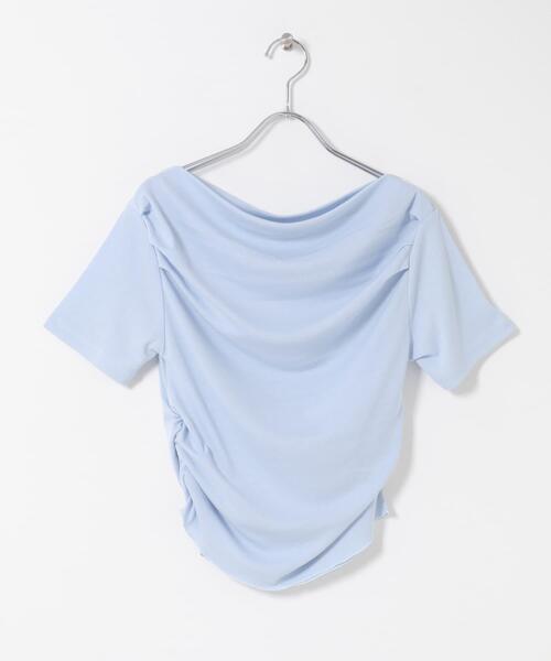 SENSE OF PLACE by URBAN RESEARCH(センスオブプレイスバイアーバンリサーチ)の「シアードレープトップ(半袖)(Tシャツ/カットソー・レディース・ライトブルー/ブラック/オフホワイト・ONE)」の22枚目の写真