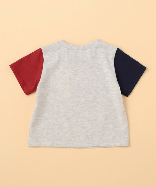 COMME CA ISM(コムサイズム)の「半袖プリントTシャツ(ベビーサイズ)(Tシャツ/カットソー・キッズ・キナリ/レッド/ネイビー・80-90cm)」の4枚目の写真