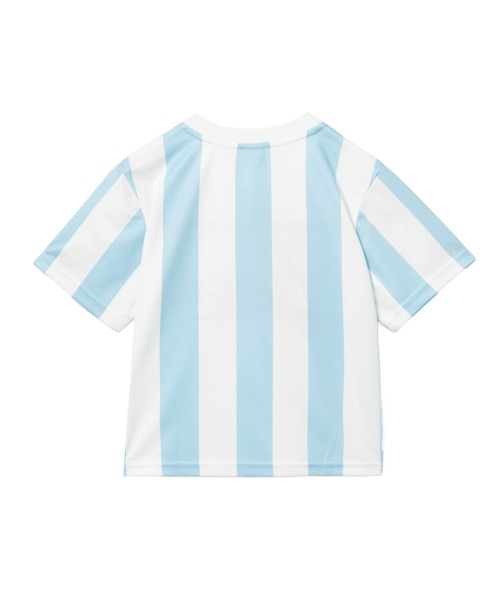 APEE BY A BATHING APE（エイピーバイアベイシングエイプ）の「APEE STRIPE FOOTBALL TEE（Tシャツ/カットソー・レディース・レッド/サックスブルー・SMALL/X-SMALL）」の3枚目の写真