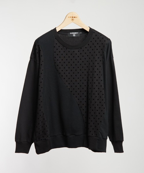 GOMME HOMME(ゴムオム)の「ドットウェーブT(Tシャツ/カットソー・メンズ・ブラック・MEDIUM)」の1枚目の写真