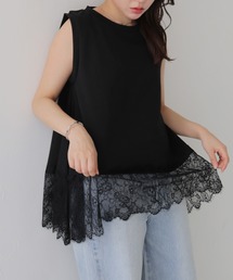 【cheriella】裾レースノースリーブトップス HEM LACE SLEEVELESS TOPS