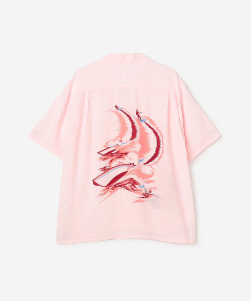 SUN SURF（サンサーフ）の「SUN SURF | ハワイアンシャツ “WATER SKIING”  MEN（シャツ/ブラウス・メンズ・オフホワイト/ピンク・XL/L）」の3枚目の写真