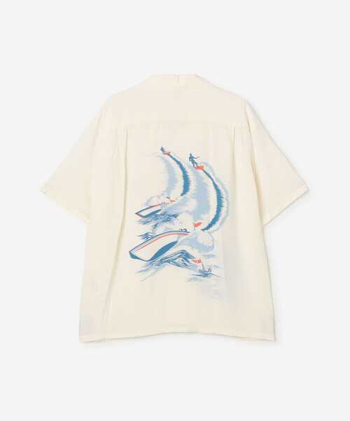 SUN SURF（サンサーフ）の「SUN SURF | ハワイアンシャツ “WATER SKIING”  MEN（シャツ/ブラウス・メンズ・オフホワイト/ピンク・XL/L）」の9枚目の写真