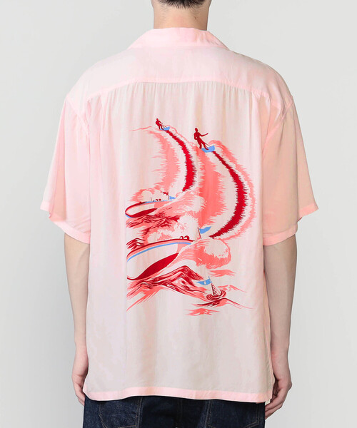 SUN SURF（サンサーフ）の「SUN SURF | ハワイアンシャツ “WATER SKIING”  MEN（シャツ/ブラウス・メンズ・オフホワイト/ピンク・XL/L）」の6枚目の写真