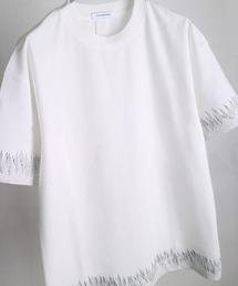 波形ステッチデザイン 半袖Tシャツ