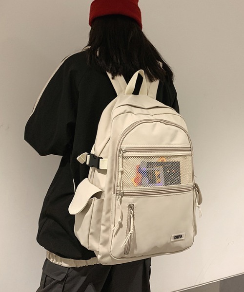 boemy(ボエミー)の「A4対応シンプル大容量 リュックサック(バックパック/リュック・レディース・ホワイト/ブラック・FREE)」の14枚目の写真