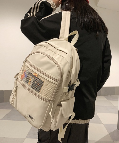 boemy(ボエミー)の「A4対応シンプル大容量 リュックサック(バックパック/リュック・レディース・ホワイト/ブラック・FREE)」の18枚目の写真