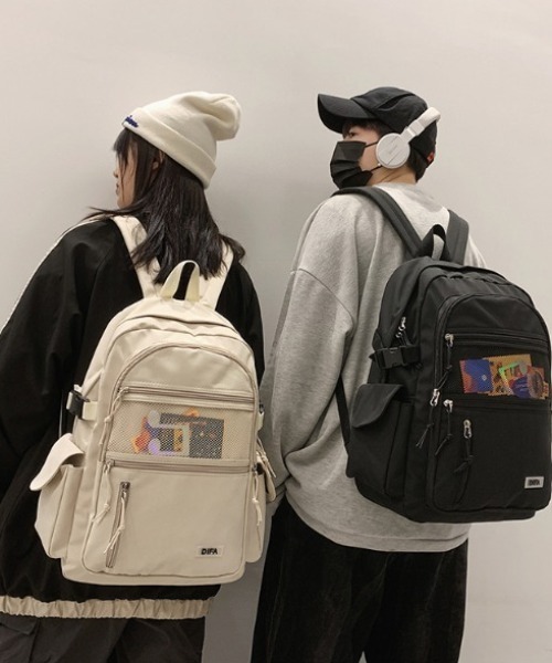 boemy(ボエミー)の「A4対応シンプル大容量 リュックサック(バックパック/リュック・レディース・ホワイト/ブラック・FREE)」の12枚目の写真