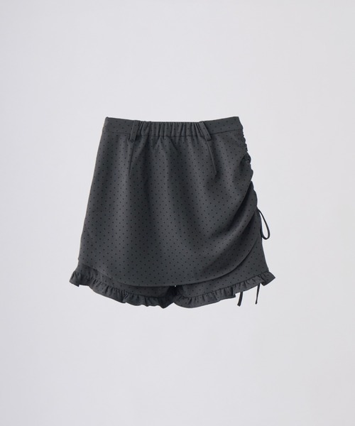 idem(イデム)の「layered frill mini pants/巻きスカート風ショートパンツ(その他パンツ・レディース・ブラック/グレー・FREE)」の19枚目の写真