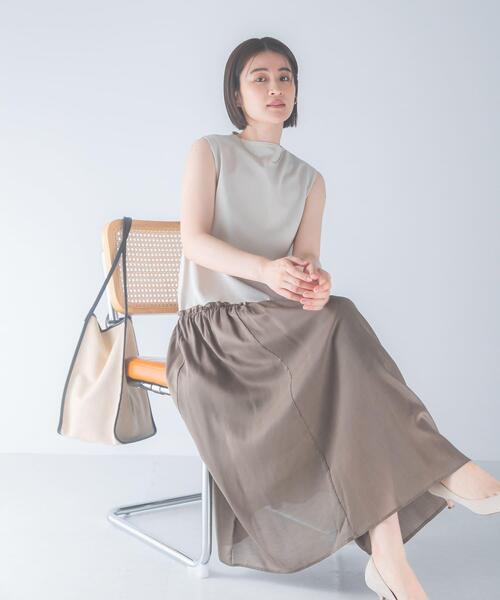 URBAN RESEARCH ROSSO WOMEN(アーバンリサーチ ロッソ)の「ドッキングストレートワンピース(ワンピース・レディース・ブラック/ホワイト系その他・FREE)」の6枚目の写真