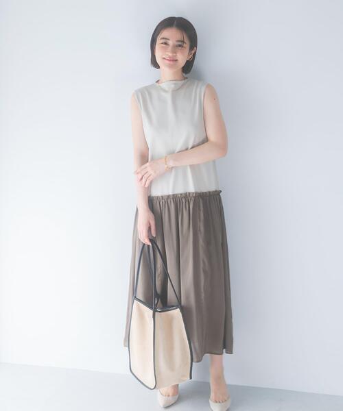 URBAN RESEARCH ROSSO WOMEN(アーバンリサーチ ロッソ)の「ドッキングストレートワンピース(ワンピース・レディース・ブラック/ホワイト系その他・FREE)」の8枚目の写真