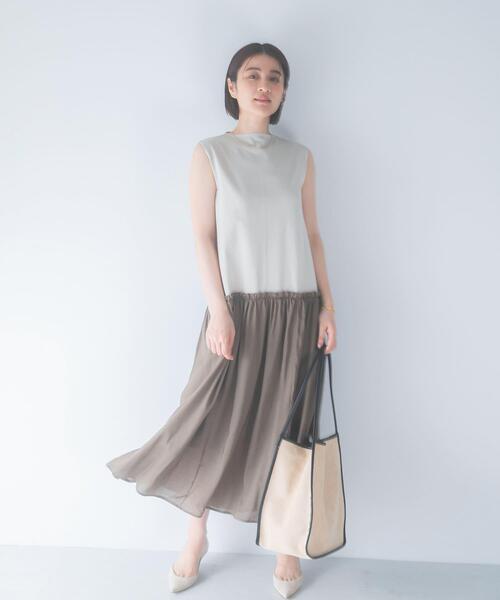 URBAN RESEARCH ROSSO WOMEN(アーバンリサーチ ロッソ)の「ドッキングストレートワンピース(ワンピース・レディース・ブラック/ホワイト系その他・FREE)」の10枚目の写真