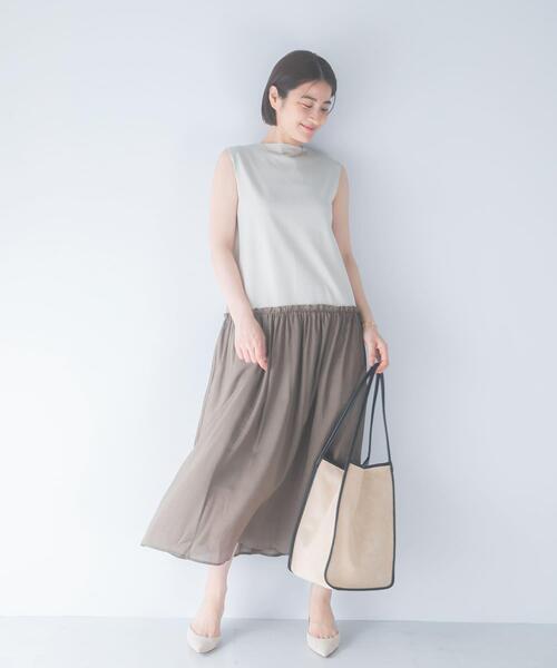 URBAN RESEARCH ROSSO WOMEN(アーバンリサーチ ロッソ)の「ドッキングストレートワンピース(ワンピース・レディース・ブラック/ホワイト系その他・FREE)」の11枚目の写真
