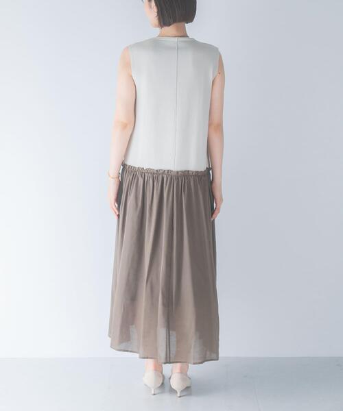 URBAN RESEARCH ROSSO WOMEN(アーバンリサーチ ロッソ)の「ドッキングストレートワンピース(ワンピース・レディース・ブラック/ホワイト系その他・FREE)」の14枚目の写真