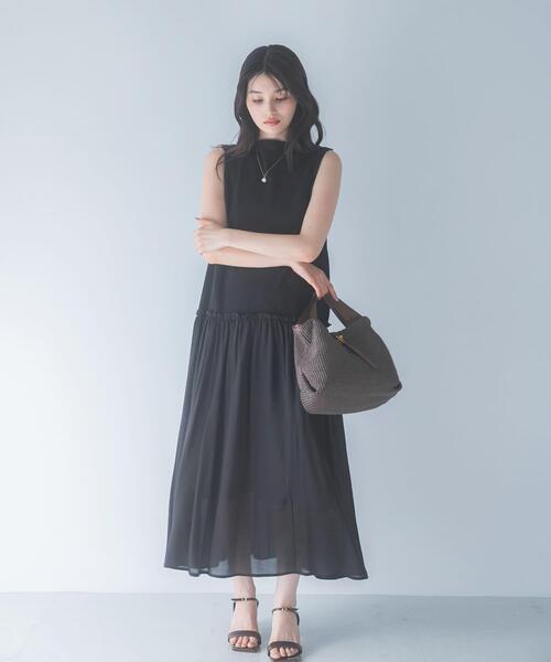 URBAN RESEARCH ROSSO WOMEN(アーバンリサーチ ロッソ)の「ドッキングストレートワンピース(ワンピース・レディース・ブラック/ホワイト系その他・FREE)」の19枚目の写真