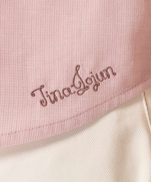 TINA:JOJUN(ティーナジョジュン)の「ポケット付き 半袖 シャツ TINA:JOJUN(Tシャツ/カットソー・レディース・ホワイト/ピンク/ブラウン・M)」の22枚目の写真