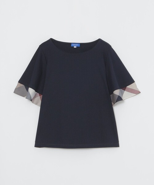 BLUE LABEL CRESTBRIDGE(ブルーレーベルクレストブリッジ)の「【一部店舗限定】パーシャルチェックスリーブトップス(Tシャツ/カットソー・レディース・レッド/オフホワイト/ダークネイビー・40/38)」の11枚目の写真
