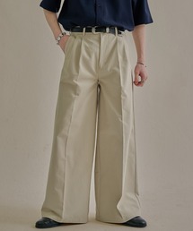 epnok | 2タックワイドストレートバギーチノパンツ(スラックス)
