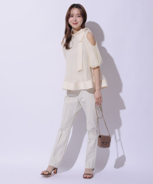 Mystrada（マイストラーダ）の「クロップドパンツ（その他パンツ・レディース・ブラック/オフホワイト・36/34/38）」の4枚目の写真