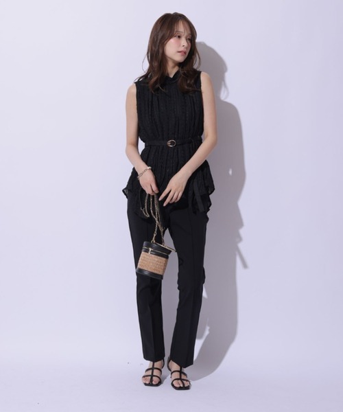 Mystrada（マイストラーダ）の「クロップドパンツ（その他パンツ・レディース・ブラック/オフホワイト・36/34/38）」の7枚目の写真