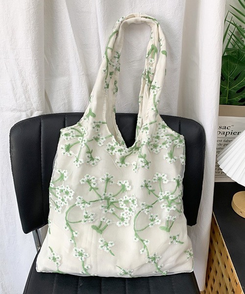 blackdia ocean(ブラックダイヤオーシャン)の「blackdia ocean チュール 刺繍デザイントートバッグ / フラワー バタフライ 肩掛けバッグ(トートバッグ・レディース・その他2/その他4/その他1/ブラック/その他3/ホワイト・FREE)」の13枚目の写真