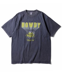 HOUSTON ヒューストン PIGMENT HOWDY PRINT TEE ピグメント ハウディ― ロゴ プリント 半袖Tシャツ