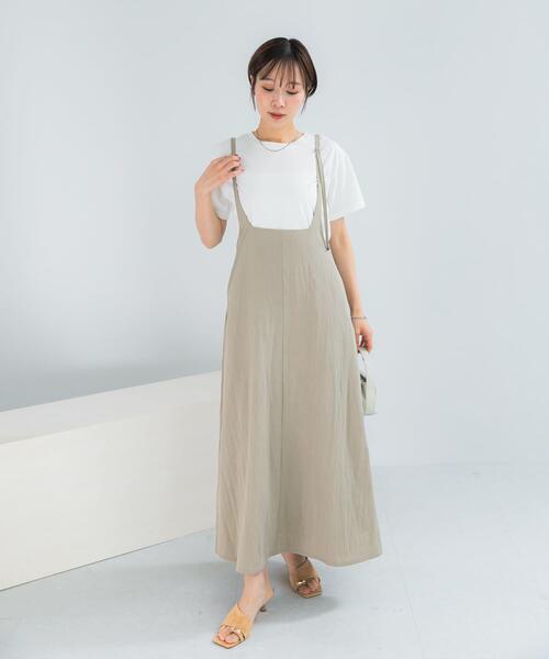 URBAN RESEARCH ROSSO WOMEN（アーバンリサーチ　ロッソ）の「ハイウエストサススカート（ジャンパースカート・レディース・モカ/ブラック・FREE）」の6枚目の写真