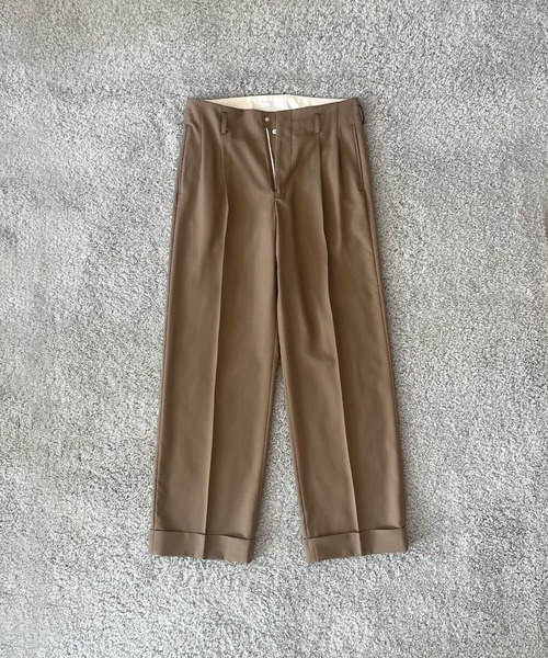 KAIKO(カイコー)の「KAIKO Wool wide slacks(スラックス・メンズ・ブラック/ライトブラウン・0/1/2)」の8枚目の写真