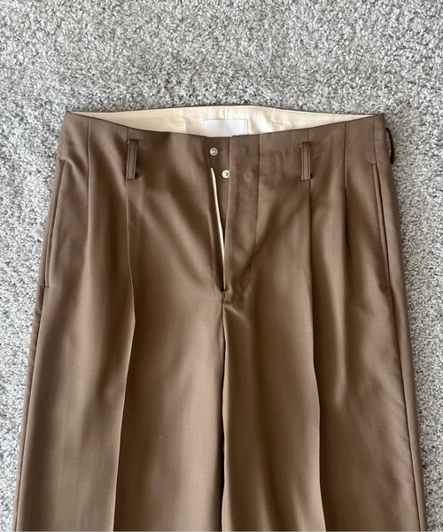 KAIKO(カイコー)の「KAIKO Wool wide slacks(スラックス・メンズ・ブラック/ライトブラウン・0/1/2)」の9枚目の写真