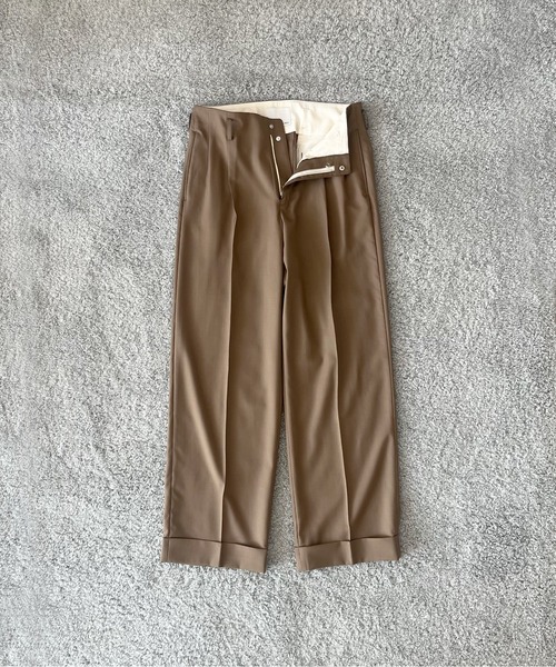 KAIKO(カイコー)の「KAIKO Wool wide slacks(スラックス・メンズ・ブラック/ライトブラウン・0/1/2)」の10枚目の写真