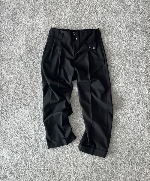KAIKO(カイコー)の「KAIKO Wool wide slacks(スラックス・メンズ・ブラック/ライトブラウン・0/1/2)」の15枚目の写真