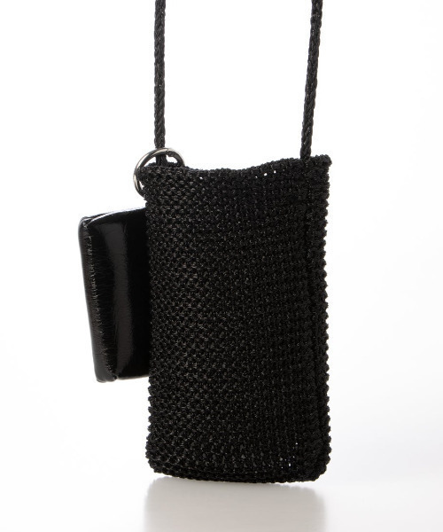 cache cache(カシュ カシュ)の「カシュカシュ cachecache / メタリックニットスマホショルダーバッグ(ショルダーバッグ・レディース・シルバー/ブラウン/ブラック/ゴールド・FREE)」の5枚目の写真